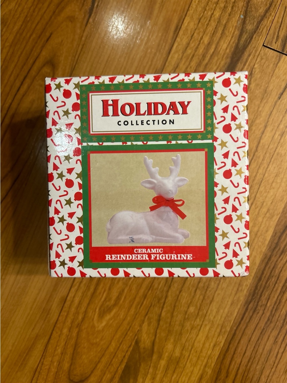 White Ceramic Reindeer Figurine